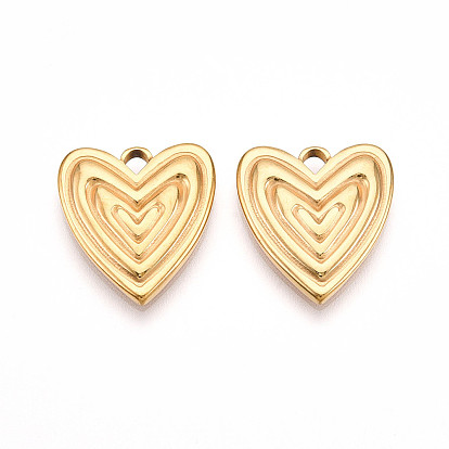 304 подвески из нержавеющей стали, ионное покрытие (ip), сердце прелести