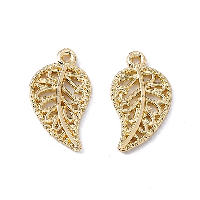 Crémaillère pendentifs en alliage placage, feuille
