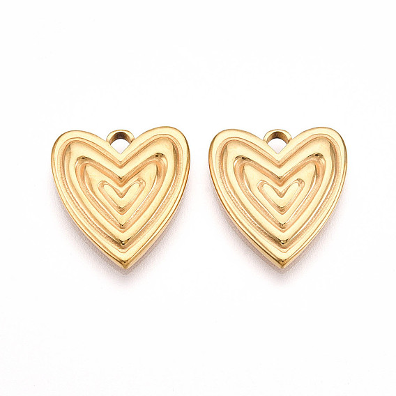 304 подвески из нержавеющей стали, ионное покрытие (ip), сердце прелести