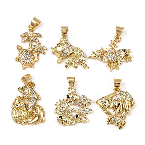 Латунные микро проложить кубического циркония подвески, долговечный, без кадмия и без свинца, стойки покрытие, реальный 18 k позолоченный