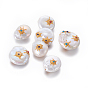 Natural Cultured Freshwater Pearl Beads, with Synthetic Turquoise, Nuggets