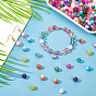 PandaHall Elite 160Pcs 4 Style Baking Painted Glass Beads, Imitation Jade, Round
