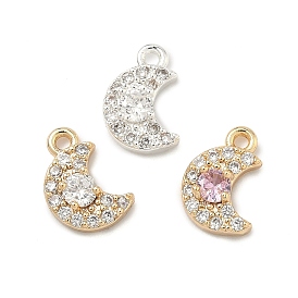 Кулон из циркония, Луна прелести, настоящее 18k позолоченное/925 посеребренное