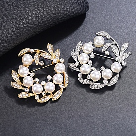 Alloy Safety Pin Brooches, Flower
