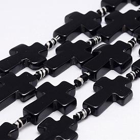 Природные Агат бисера нити, окрашенные, крестик