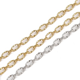 Текстурированные 316 цепочки из хирургической нержавеющей стали с овальными звеньями, пайки, с катушкой