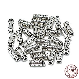 Thailand 925 Sterling Silver Tube Beads