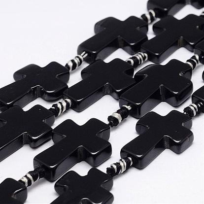 Природные Агат бисера нити, окрашенные, крестик