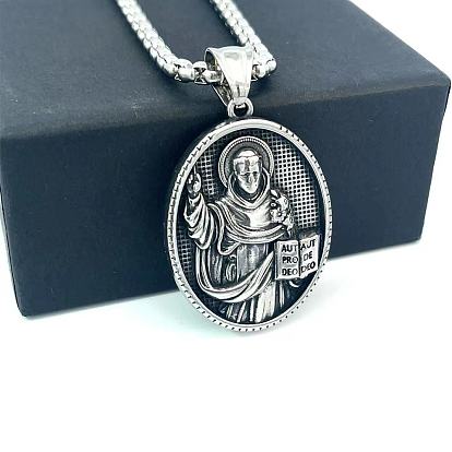 Древнегреческая мифология ретро нержавеющая сталь святой бенедикт доминик кулон вера ожерелья