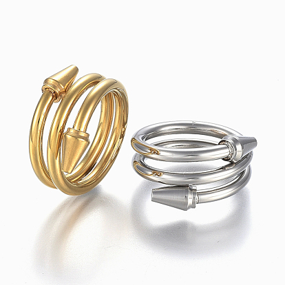304 Stainless Steel Wide Band Finger Rings