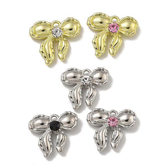 Стойки обшивки кулон сплава, со стразами, без свинца и без кадмия, бантом