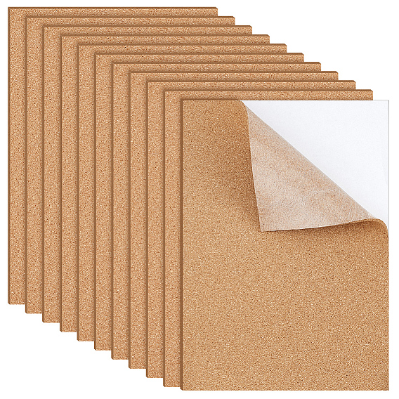 15Pcs Self-adhesive Sticker Cork Board, Wall Tiles