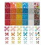 24 Style Round Glass Seed Beads, with Heart Acrylic Beads