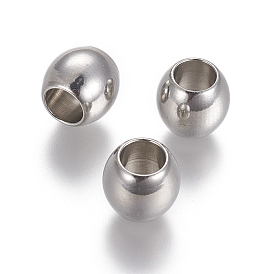 201 Stainless Steel Beads, Barrel