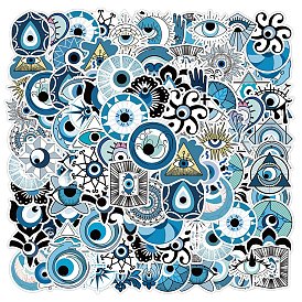 60Pcs Evil Eyes PVC Paper Decorative Stickers, Vinyl Waterproof Decals, for Water Bottles Laptop Phone Skateboard Decoration