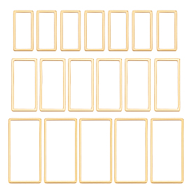 36 шт. 3 стиль 201 соединительные кольца из нержавеющей стали, прямоугольные