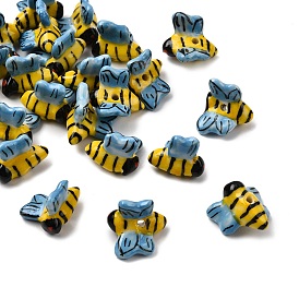 Фарфоровые бусины ручной работы, Пчелы, яркие глазированный фарфор