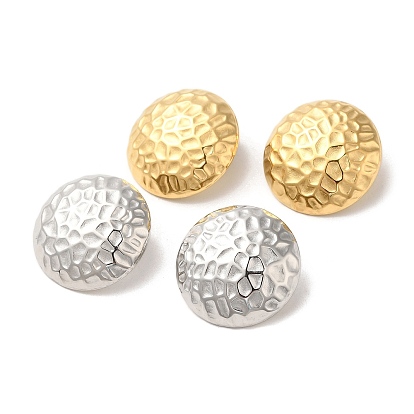 304 из нержавеющей стали серьги, текстурированный плоский круглый