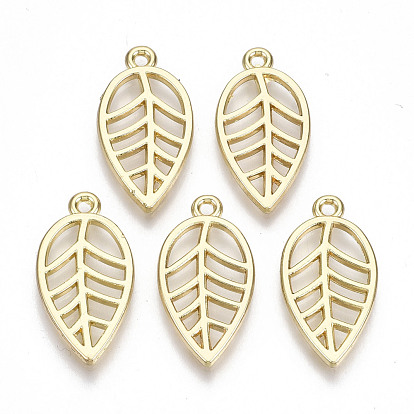 Crémaillère pendentifs en alliage placage, sans cadmium et sans plomb, creux, feuille