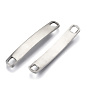 201 Stainless Steel Links Connectors, Stamping Blank Tag, Rectangle Oval