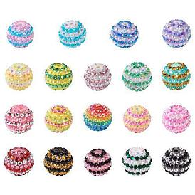38Pcs 19 Colors Resin Rhinestone Beads Sets, Round