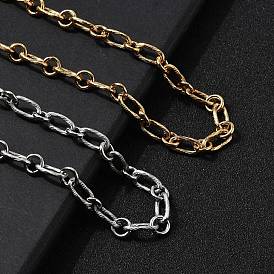 304 ожерелья из нержавеющей стали с овальными звеньями для женщин и мужчин, ионное покрытие (ip)