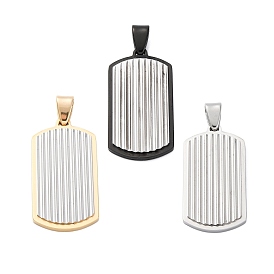 304 подвески из нержавеющей стали, ионное покрытие (ip), прямоугольник амулеты