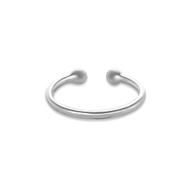 SHEGRACE Simple 925 Sterling Silver Torque Cuff Rings, Open Rings