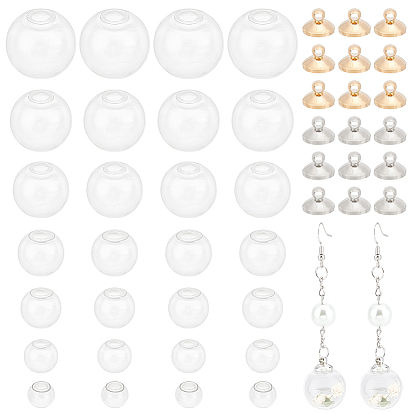 Наборы для изготовления кулонов своими руками, в том числе бутылки с шариками из выдувного стекла, латунные подвесные поручни и поручни для бусин