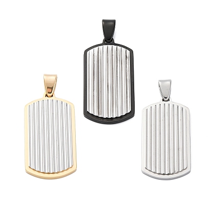 304 подвески из нержавеющей стали, ионное покрытие (ip), прямоугольник амулеты