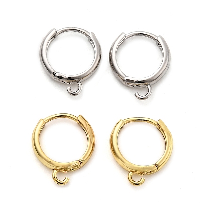 Латунная фурнитура для хооп серег, стойки покрытие, долговечный, без кадмия и без свинца, с петлей