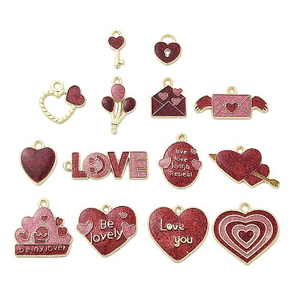 Подвески из сплава , с эмалью, День святого Валентина