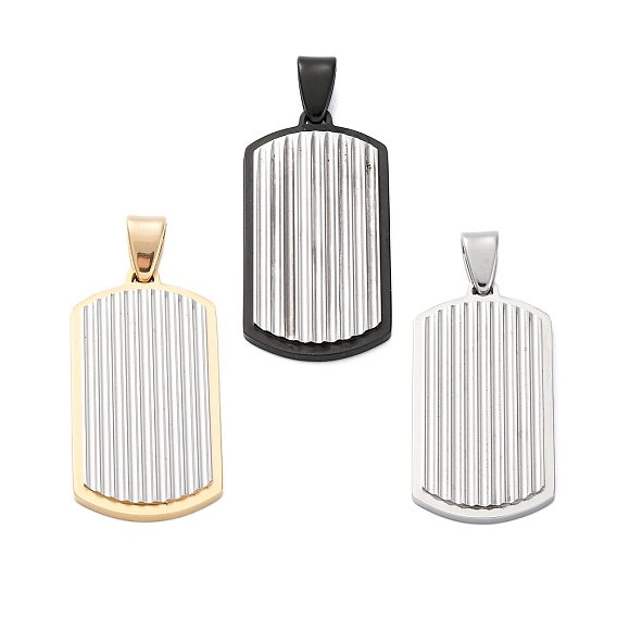 304 подвески из нержавеющей стали, ионное покрытие (ip), прямоугольник амулеты