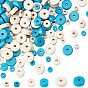 6 Strands 6 Style Synthetic Turquoise Beads Strands, Heishi Beads, Dyed, Flat Round/Disc