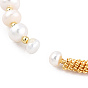 Bracelet manchette en perles de culture d'eau douce naturelles, bijoux en laiton plaqué or véritable 14k pour femmes