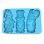 Подвески своими руками из пищевого силикона, формы для литья смолы, для уф-смолы, изготовление изделий из эпоксидной смолы, синие, на Рождество