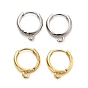 Латунная фурнитура для хооп серег, стойки покрытие, долговечный, без кадмия и без свинца, с петлей