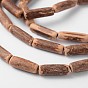Natural Coconut Column Bead Strands, 14~19x2.5~4mm, Hole: 1mm, about 48pcs/strand, 29.5 inch
