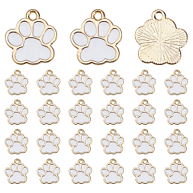 120 шт. Подвески из сплава эмали, без кадмия и без свинца, собака отпечатки лап