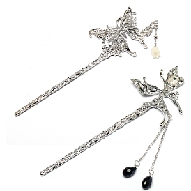 Alloy Hair Sticks, Hair Accessories for Women Girls, Butterfly