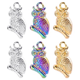Owl with drill bit steel color colorful diy jewelry stainless steel accessories pendant pendant