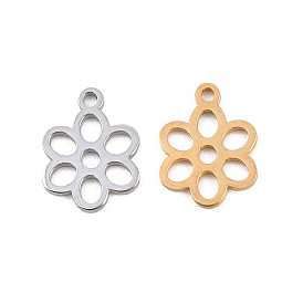 Полые 304 подвески из нержавеющей стали, цветок
