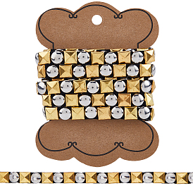 2 ярдов отделки гвоздями из нержавеющей стали, горячая фиксация металлической приклеиваемой утюгом выпуклой куполообразной шляпки гвоздя