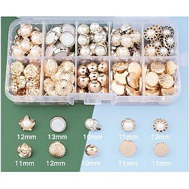 Boutons de tige en plastique, 1-trou, boutons de perles d'imitation, formes mixtes