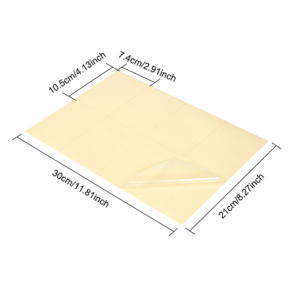 BENECREAT Transparent Self-Adhesive Waterproof PVC Printable Sticker Paper, for Laser Printer