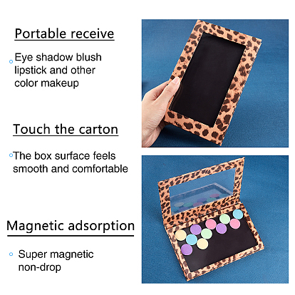 Olycraft Magnetic Palette, Empty Eyeshadow Makeup Palette, with Stainless Steel Spoon Palette Spatulas Stick Rod, Tinplate Cabochon Settings and Adhesive Empty Palette Tinplate Stickers