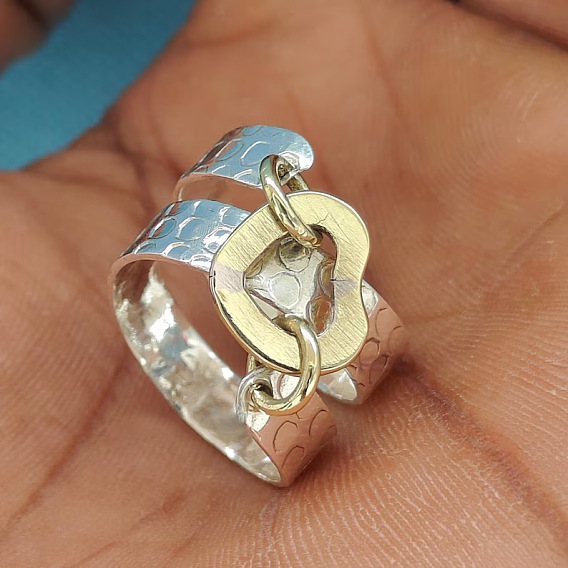 Кольца из кованого сплава для женщин, сердце