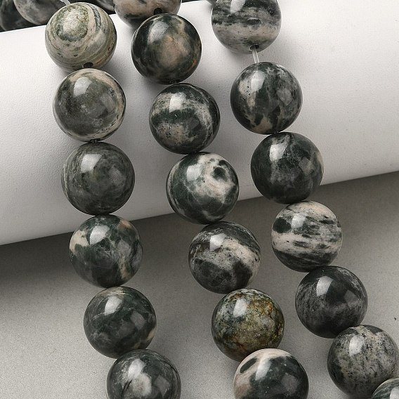 Природные зебры яшмы бисер нитей, круглые