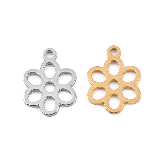 Полые 304 подвески из нержавеющей стали, цветок