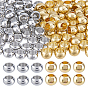 100Pcs 2 Colors Stainless Steel Beads, Rondelle